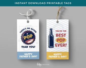 Não há refrigerante melhor que você - Etiquetas de presente para impressão de refrigerante para o Dia dos Pais - Download instantâneo - Perfeito para a igreja - Você é o melhor refrigerante de todos os tempos!