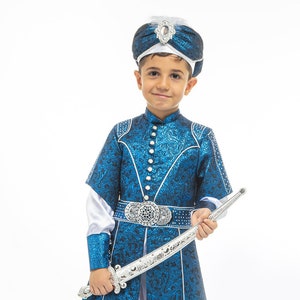 Boy's Circumcision Sultan Costume, Queen Eid Ottoman Caftan Suit image 1