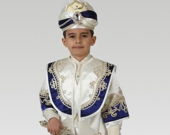 Costume da sultano circonciso per ragazzo, abito caftano ottomano della regina Eid