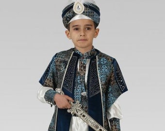 Boy's Circumcision Sultan Costume, Queen Eid Ottoman Caftan Suit