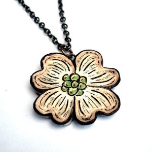 Dogwood Flower Necklace image 2