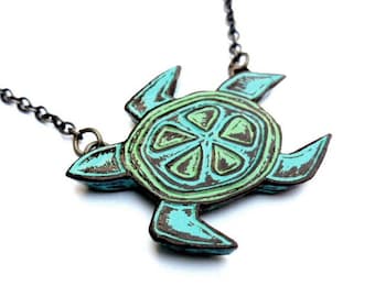 Sea Turtle Necklace,  Sea Turtle Jewelry, Animal Jewelry, Sea Life Necklace