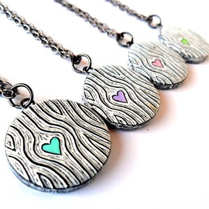 Black and White Woodgrain Heart Necklace, Faux Bois Necklace, Woodgrain Jewelry, Heart Jewelry, 5 Year Anniversary Gift, Bridesmaid Gift