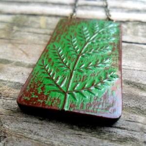 Rustic Green Tree Seedling Necklace
