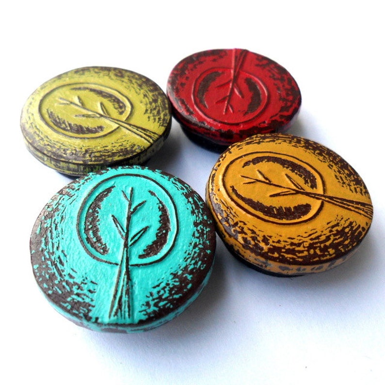 Retro Tree Set Refrigerator Coworker Gift Etsy