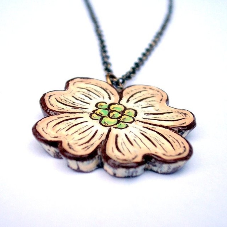 Dogwood Flower Necklace image 5