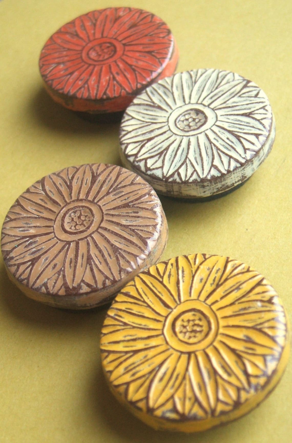 Rustic Daisy Set Daisy Refrigerator Etsy