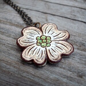 Dogwood Flower Necklace image 3