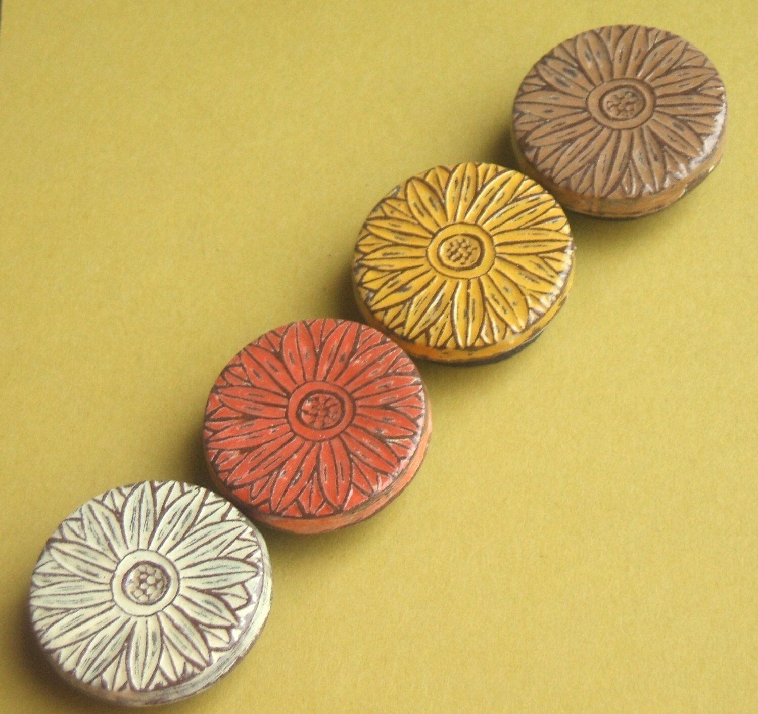 Rustic Daisy Set Daisy Refrigerator Etsy