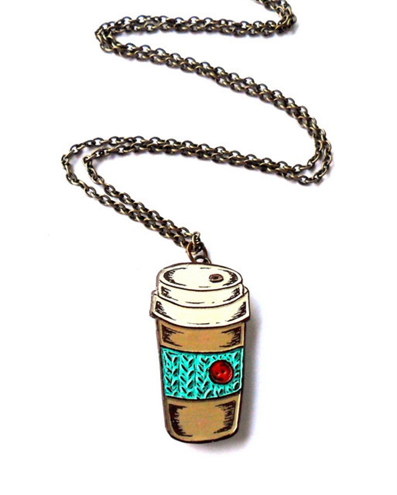 Coffee Mug Necklace For Women & Men – Dainty Trendy Sweater Chain With Coffee Cup Pendant, Alloy, 19.65 Inch - View #13