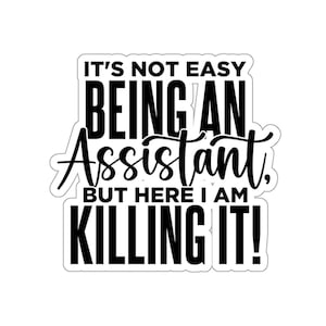 Virtueller Assistent Aufkleber | Chefdesignerin Geschenk | Bürokaufmann/-frau | Flaschenaufkleber | Laptop Aufkleber | KAs-Assistent