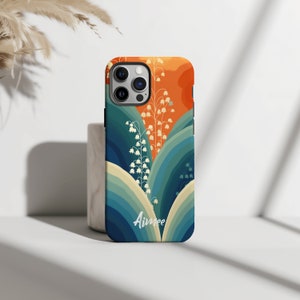 Personalized Phone Case, Custom Name Phone Case, Retro 70s Style Phone Cover, iPhone Samsung Phone Case, Birthday Christmas Gift For Her