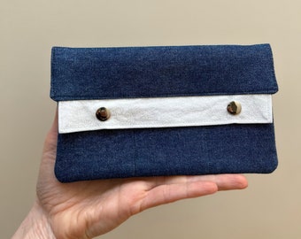 Minimalist Wallet | Denim and White