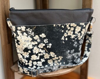 Hillside Tote | Crossbody Bag | Project Bag | Canvas Tote | Floral Print