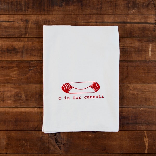 C is for Cannoli Kitchen Towel / Tea Towel