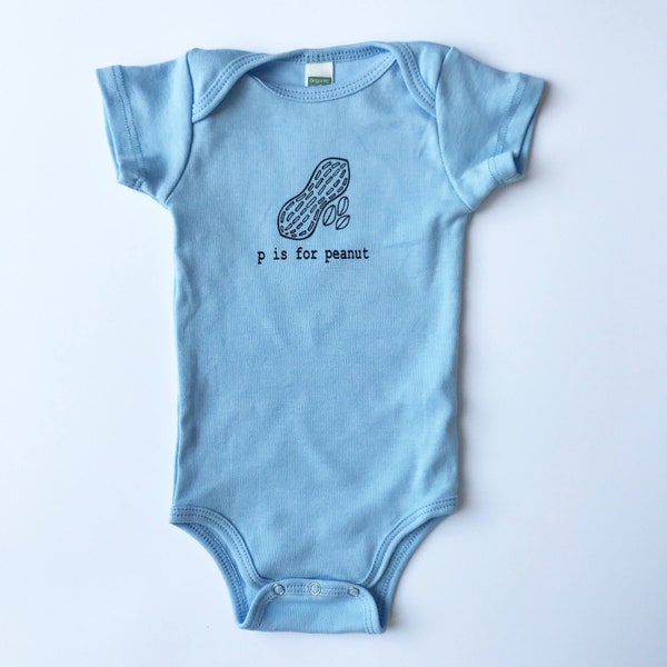 P is for Peanut Baby One-Piece Bodysuit