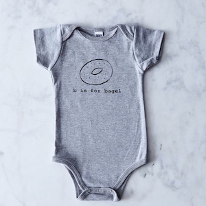 B is for Bagel Baby One-Piece Bodysuit image 1