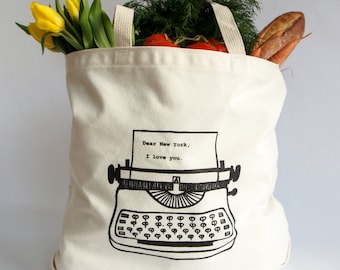 Dear New York, I love you. Tote Bag- Recycled Cotton