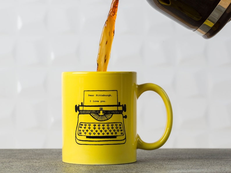Dear Pittsburgh, I love you. Typewriter Ceramic Coffee Mug 11 oz. image 1