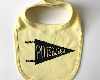 Pittsburgh Pennant Baby Bib