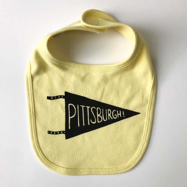 Pittsburgh Pennant Baby Bib