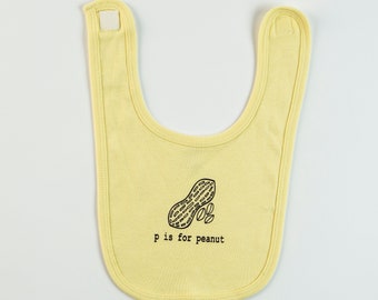 P is for Peanut Baby Bib