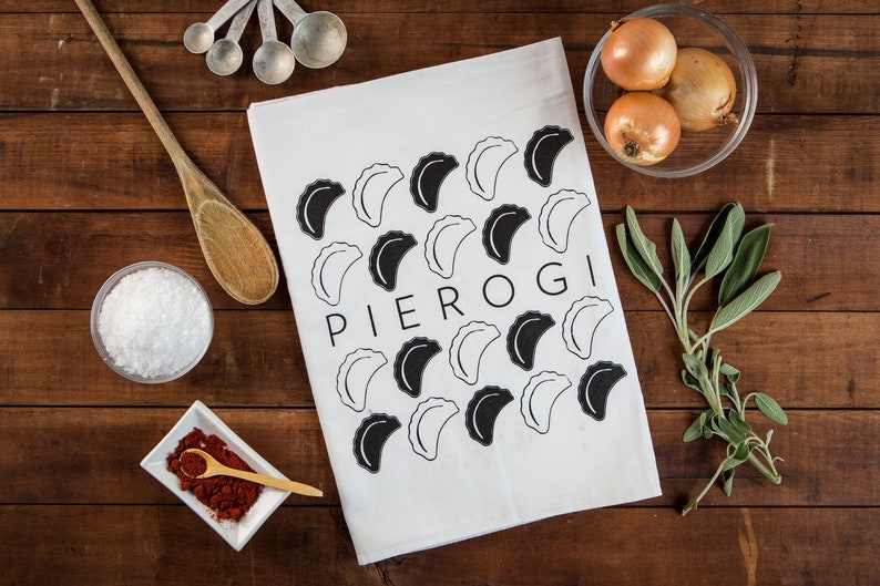 Pierogi Row Kitchen Towel / Tea Towel image 1