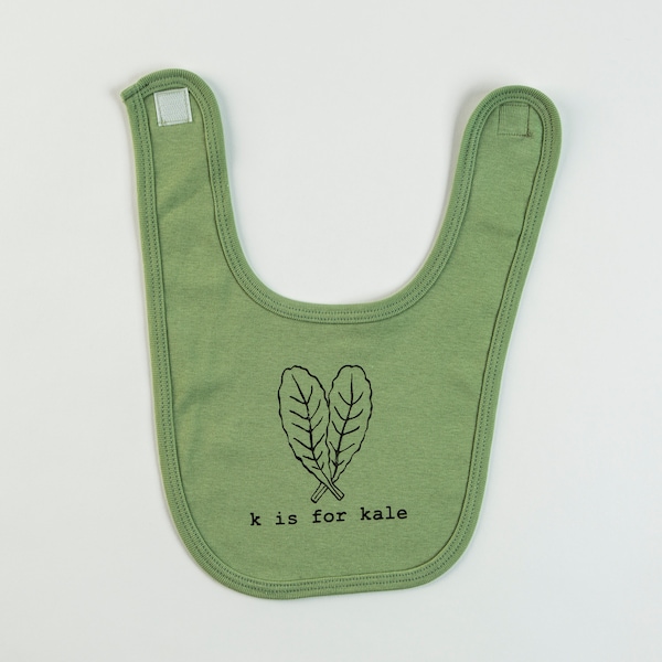 K is for Kale Baby Bib