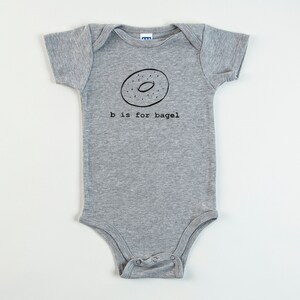 B is for Bagel Baby One-Piece Bodysuit image 2