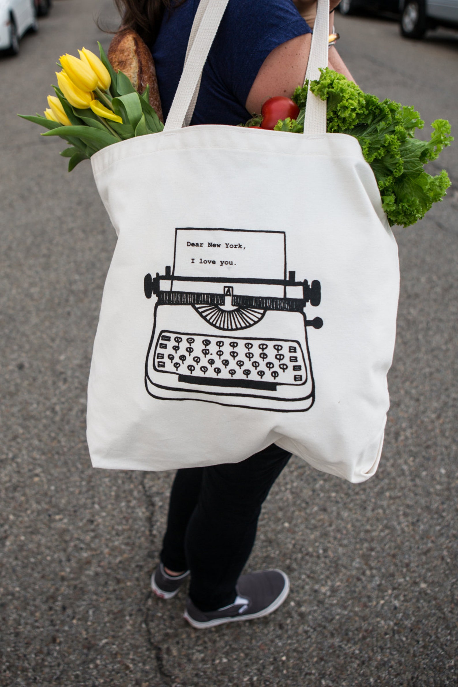 Dear New York I Love You. Tote Bag Recycled Cotton Etsy