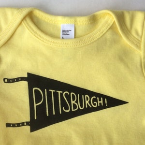 Pittsburgh Pennant Baby One Piece bodysuit image 3