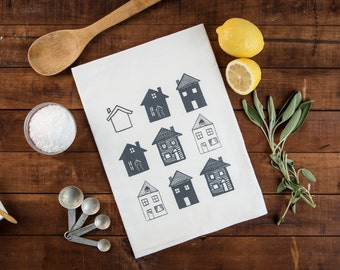 Houses Kitchen Towel / Floursack Tea Towel