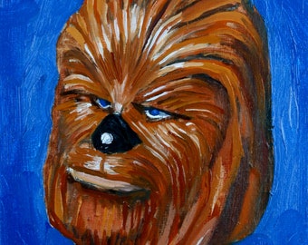 Chewbacca Pez Oil Painting Still Life