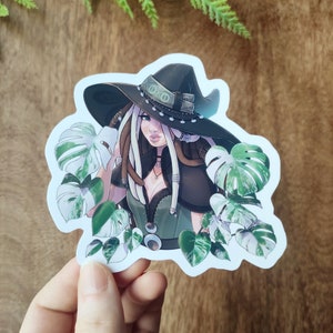 Plant-Witch 'Monstera' - Sticker vinyle brillant, waterproof