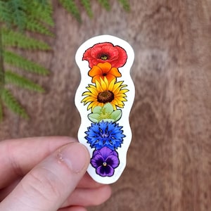 Fiori dell'orgoglio - Adesivo in vinile lucido, impermeabile