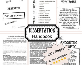 Dissertation Handbook: 300+ Page Thesis Workbook (Digital Download)