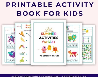 Livro de atividades de verão para crianças: jogos educativos divertidos (download digital)