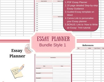Ultimate Essay Writing Guide Bundle: Planner, Video Tutorial & Customisable Templates