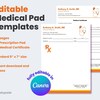 Editable Prescription Pad Editable Medical Certificate Rx Prescription ...