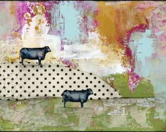 Cow Print- Farm Animal Prints- Printable Wall Art , Farmhouse Decor Instant Download , Modern Yet Whimsical Art