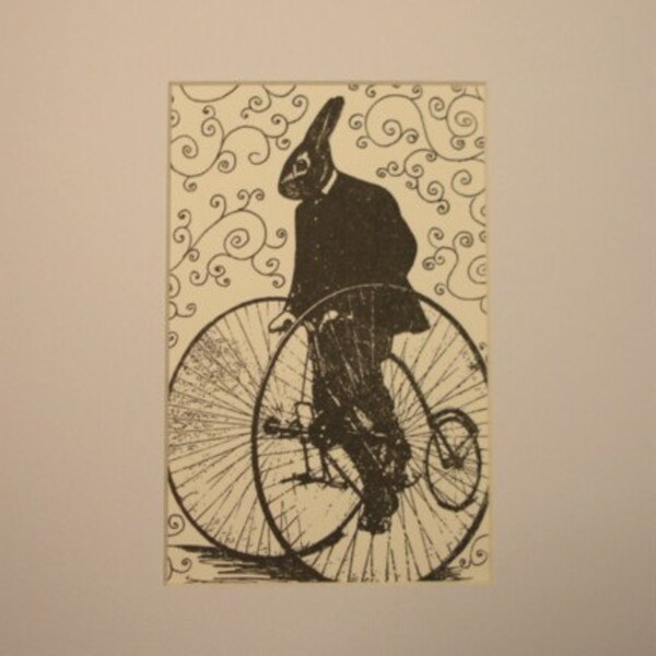 Reduced.  Bunny Bike (Silkscreen Print)