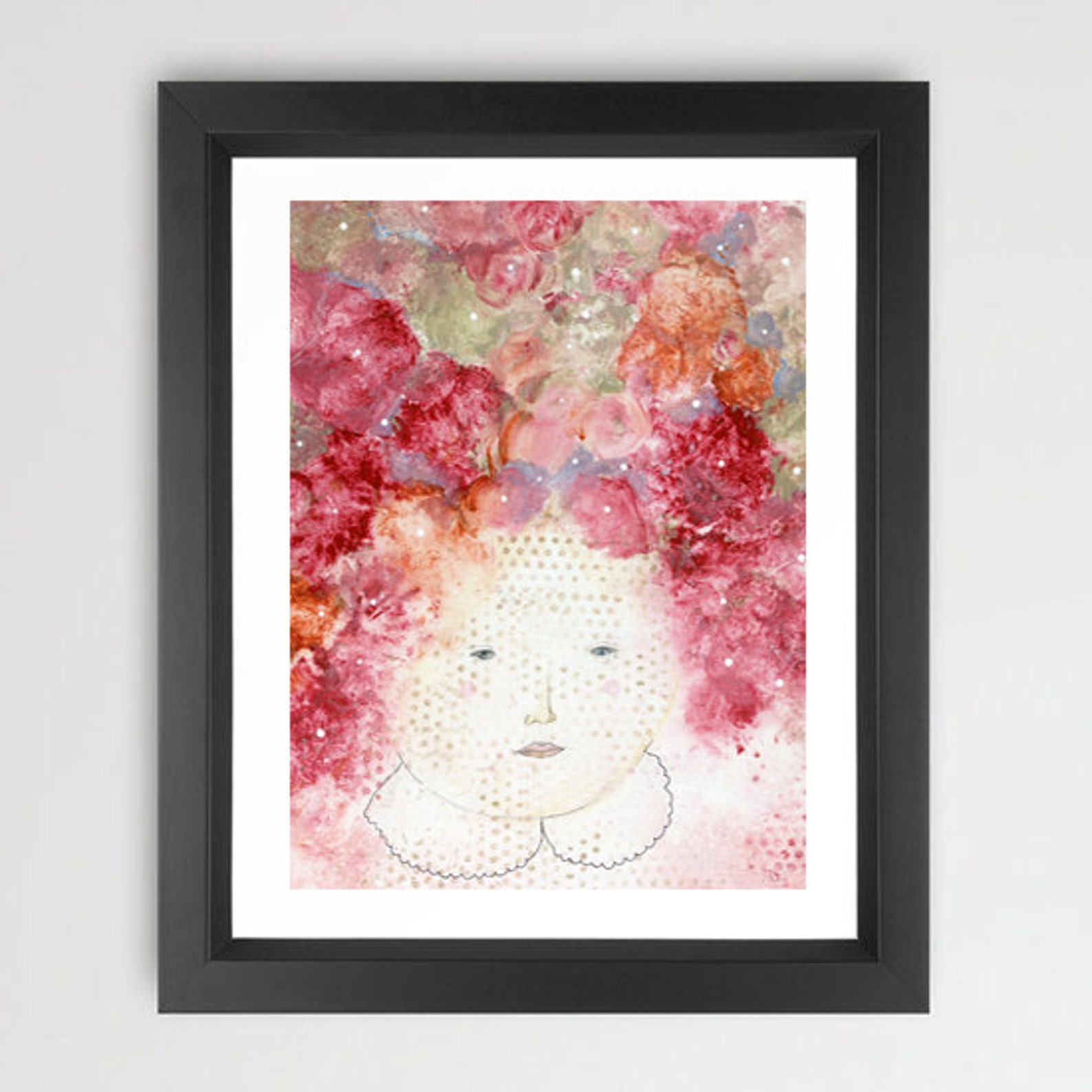 Printable Girl Wall Art Downloadable Floral Print Hot Pink - Etsy