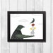 Black Crow Printable Artwork Blackbird Digital Art , Woodland Theme Art ...