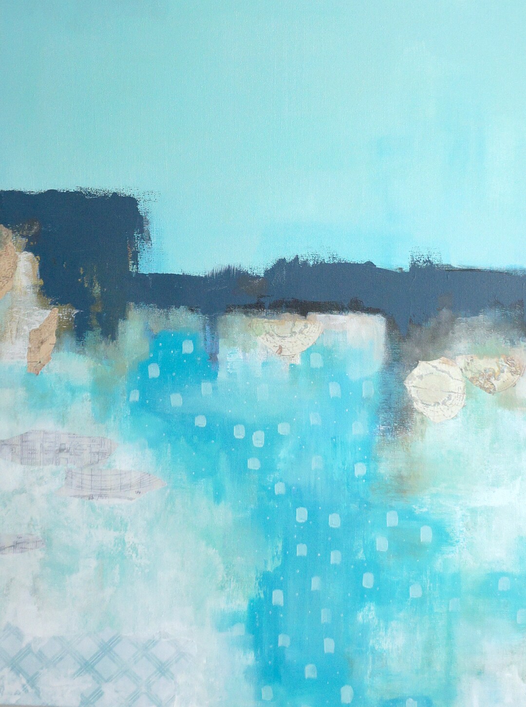 Abstract Seascape Painting on Canvas Extra Large Wall Art - Etsy