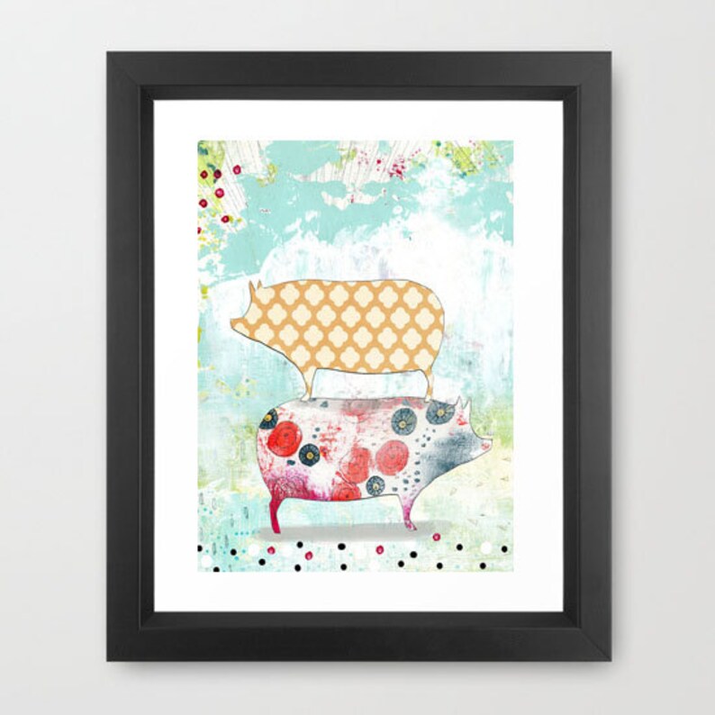 Farm Animal Art Printable Wall Art Perfect for the Farmhouse Etsy