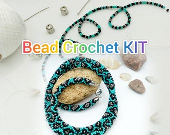 Bead Crochet Jewelry DIY Kit – Necklace & Bracelet Craft for Beginners