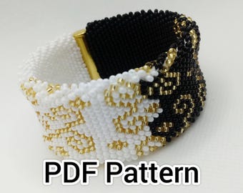 Häkelanleitung für Armbänder, PDF, häkeln (Schwarz-Weiß-Design)