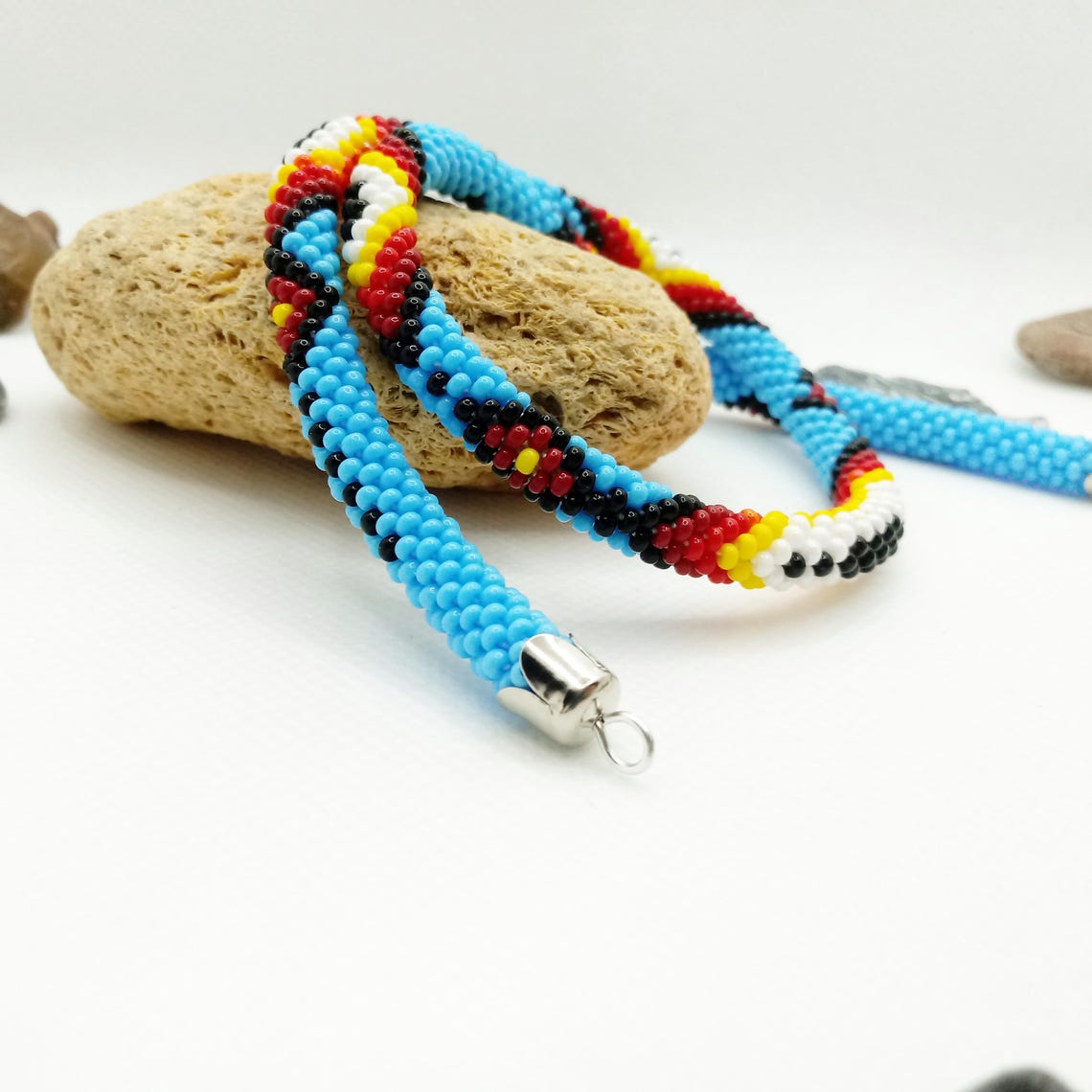 Beaded Rope Pattern Colorful Beaded Rope Pattern for Bead Crochet Necklace Making, PDF ...