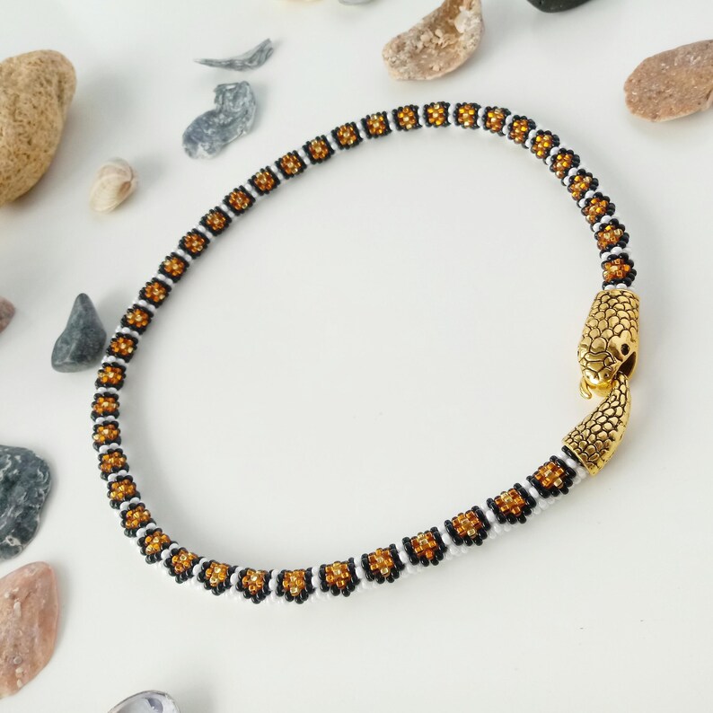 Snake Jewelry Bead Crochet Pattern, Seed Beads PDF Pattern, Python ...