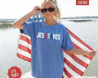 T-shirt Jésus sauve, Christian Faith Patriotic Apparel